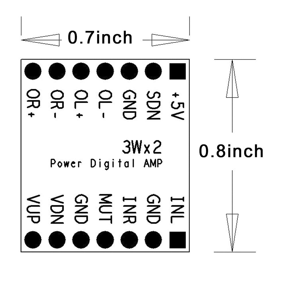 Audio Amplifier Board, 4O 4Ohm 3W+3W Mini Amplifier Board Pam8803 Dc 2.5V 5V Digital Stereo Power Amp 2.0 Dual Channel Class D A