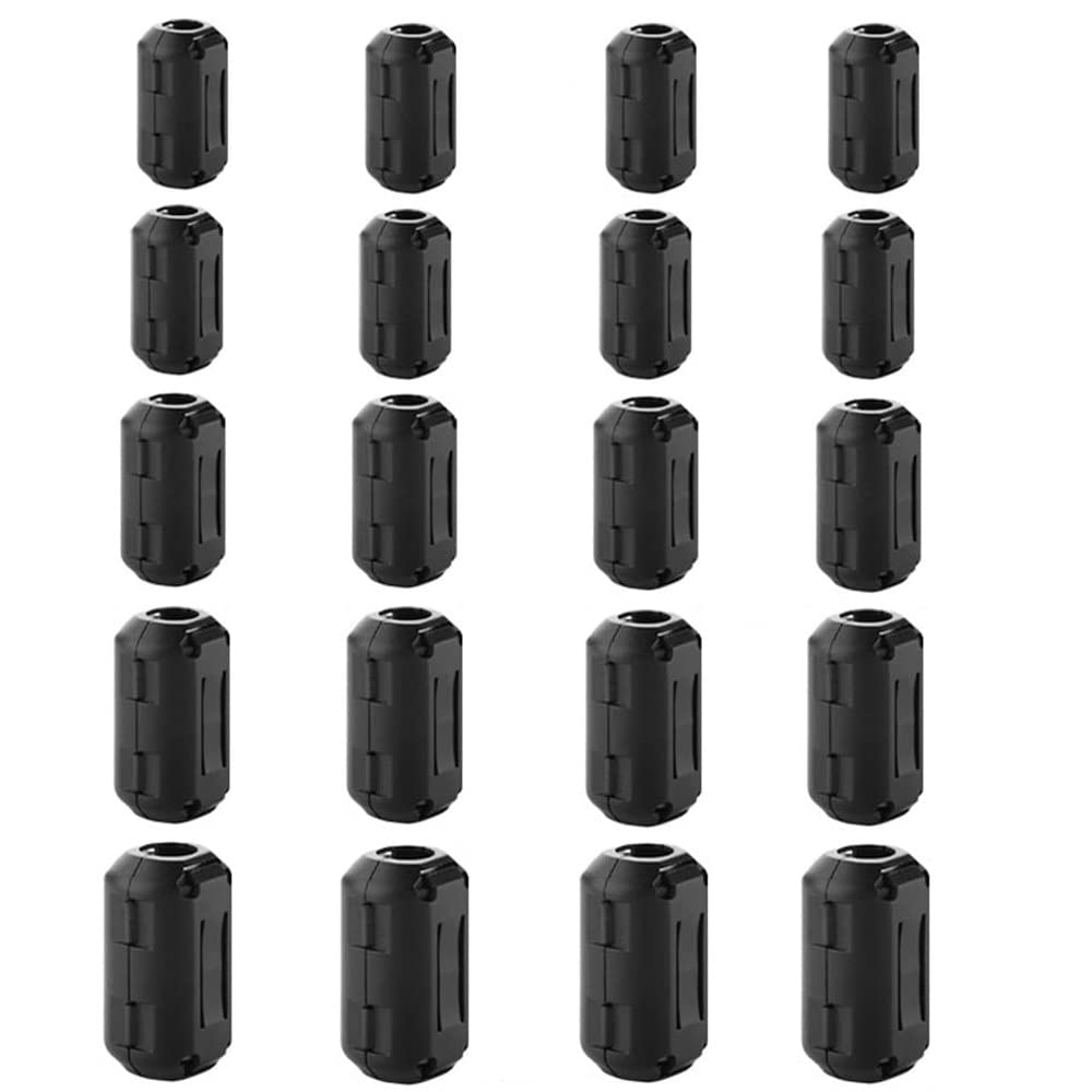 Topnisus [Pack Of 10] Clip On Ferrite Emi Cable Cores For Noise Suppressor Blocking Rf Interfere Emi Interfere Improve Signal In