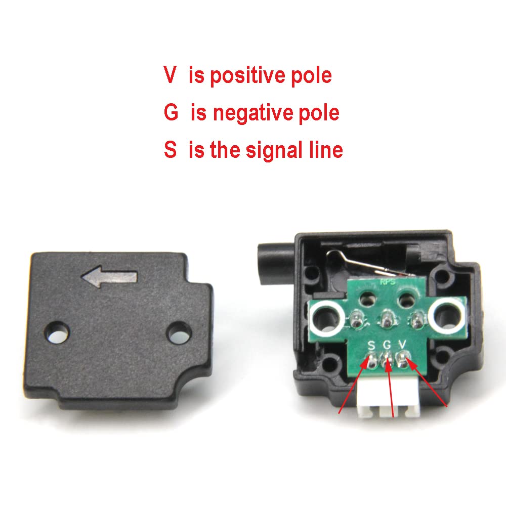 Befenybay 3D Printer Filament Detection Module Run Out Pause Detecting Monitor Black For 1.75Mm