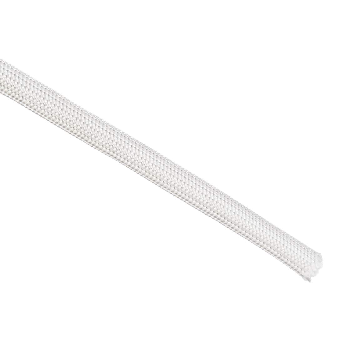 Uxcell Insulation Braid Sleeving, 9.8Ft 5Mm High Temp Fiberglass Sleeve White