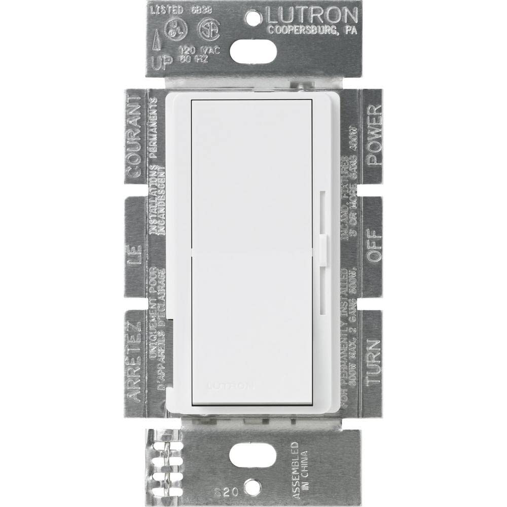 Lutron Diva 3 Speed Fan Control, Single Pole/3 Way, Dvfsq F Wh, White