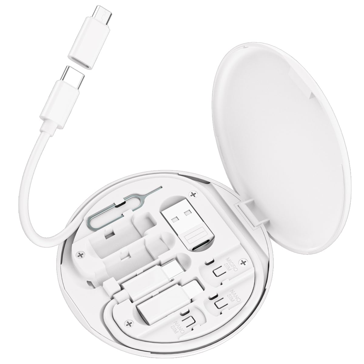 Multi Usb Charging Adapter Cable Kit, C To Ios Device Cable Box, Conversion Set Usb A & Type C To Male Micro/Type C/Ios Device,