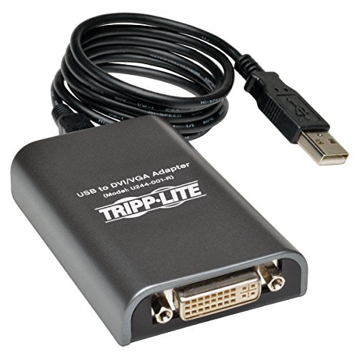 Tripp Lite Usb 2.0 To Dvi/Vga Dual/Multi Monitor External Video Graphics Card Adapter, 128 Mb Sdram, 1080P (U244 001 R)