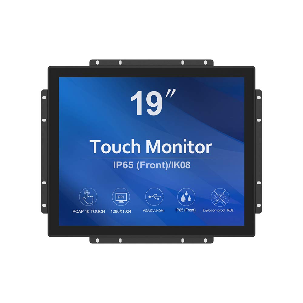 Greentouch 19 Inch Ultra Slim Touch Open Frame Monitor, Hdmi/Vga/Dvi Interface, 1280 X 1024 Resolution, Industrial Touch Display