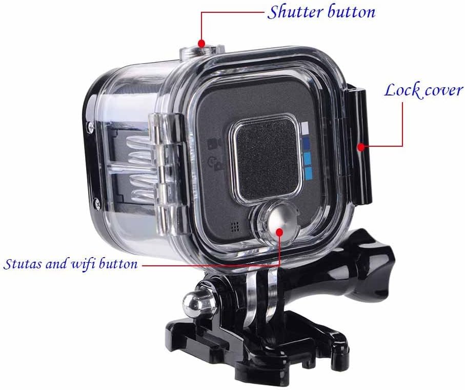 Suptig Replacement Waterproof Case Protective Housing For Gopro Session Hero 4Session, 5Session Outside Sport Camera For Underwa