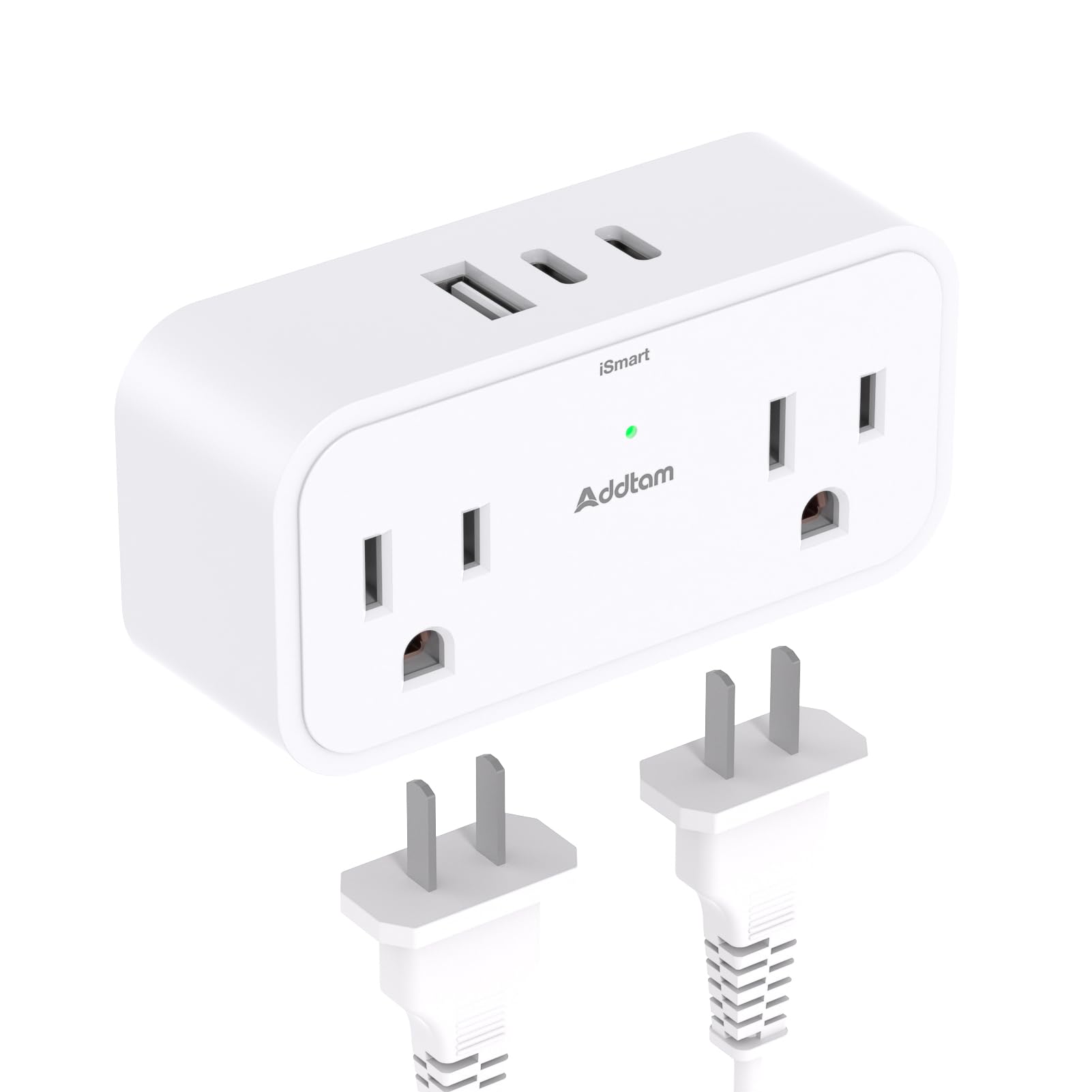 Surge Protector Outlet Extender, Multi Plug Outlet Splitter With 4 Electrical Outlets 3 Usb Ports(2 Usb C 3 Sided Wall Plug Adap