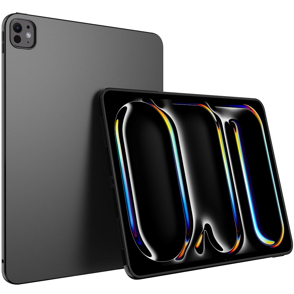 Puxicu for iPad Pro 13 Inch Case M4(2024), Slim Design Matte TPU Rubber Soft TPU Protective Cover for New iPad Pro 13 Inch M4 (2