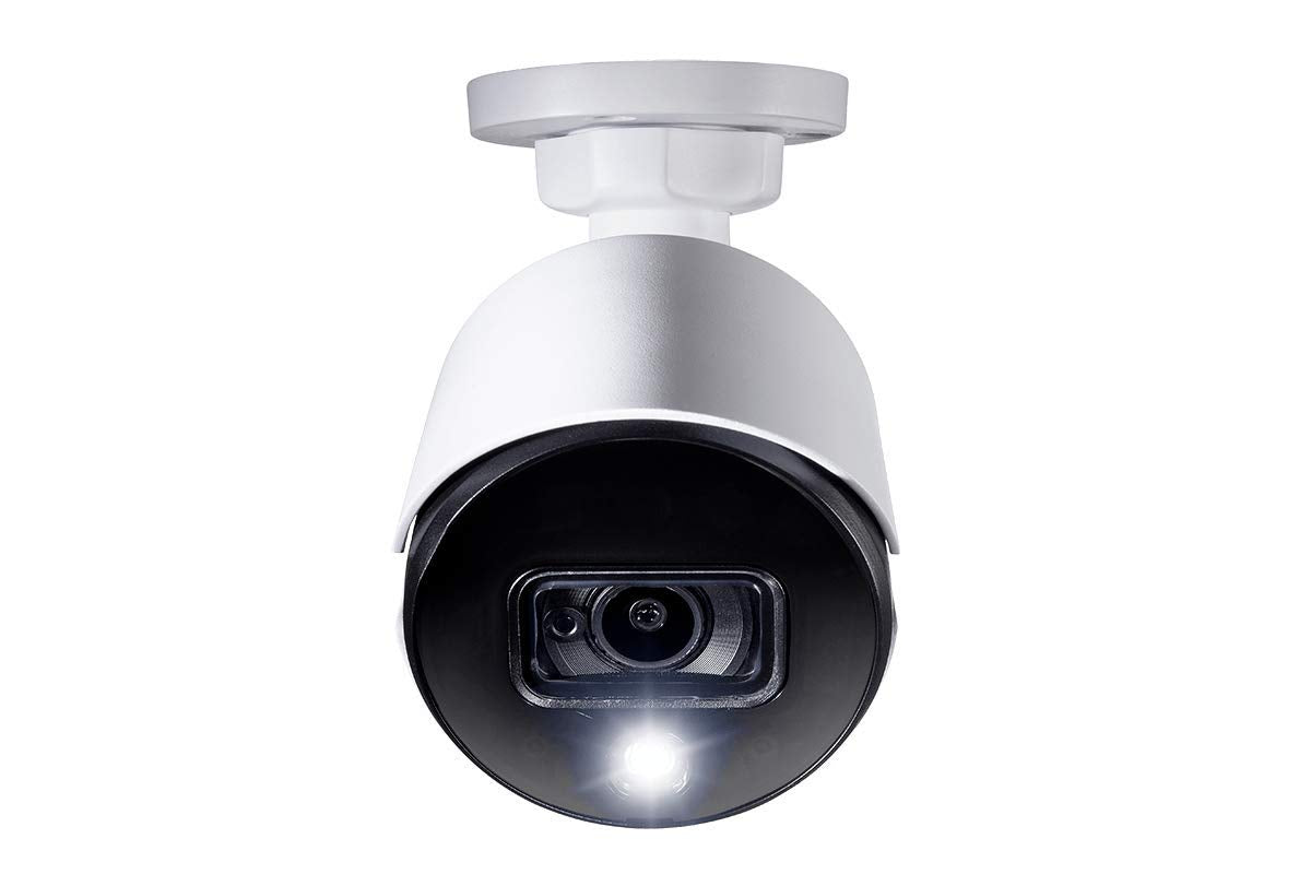 Lorex 5MP Super HD Weatherproof Indoor/Outdoor Add-On Analog Bullet Security Camera w/Warning Light and Remote-Triggered Sirens 