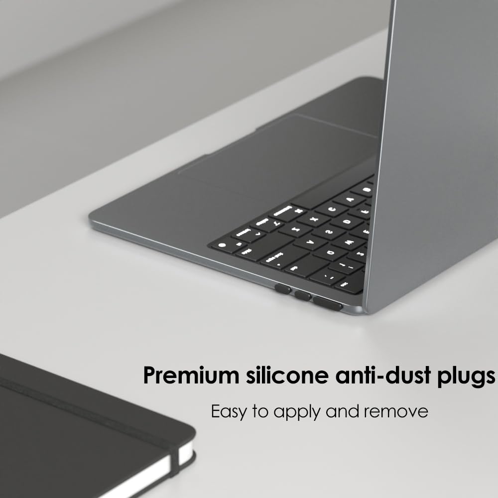 Proelife 7 Pcs Anti Dust Dirt Plug Cups Set For 2024 2023 2022 Macbook Air 13.6 Inch 15 Inch M3 M2 Chip (A3113/A3114/A2941/A2681