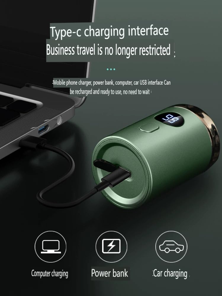 Electric Mini Razor Pockets Shaver For Men,Floating Big Shave Head Quick Shave, Waterproof Ipx7 Mini Portable Shaver,Usb C Charg