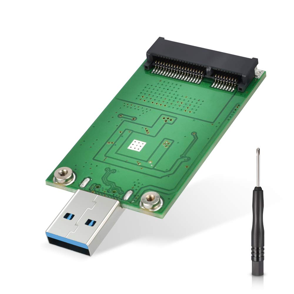 Eluteng Msata Adapter, Msata To Usb 3.0 Adapter, Usb Msata Ssd Reader, 50Mm Mini Sata Converter As Portable Flash Drive External