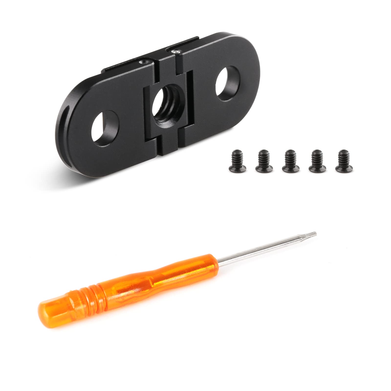 Hsu Replacement Folding Fingers Compatible With Gopro Hero 12/11/10/9/8 Black Max, Replacement Adapter Mount With 1/4 Tripod Connector Port For Housing Handle Monopod Mount