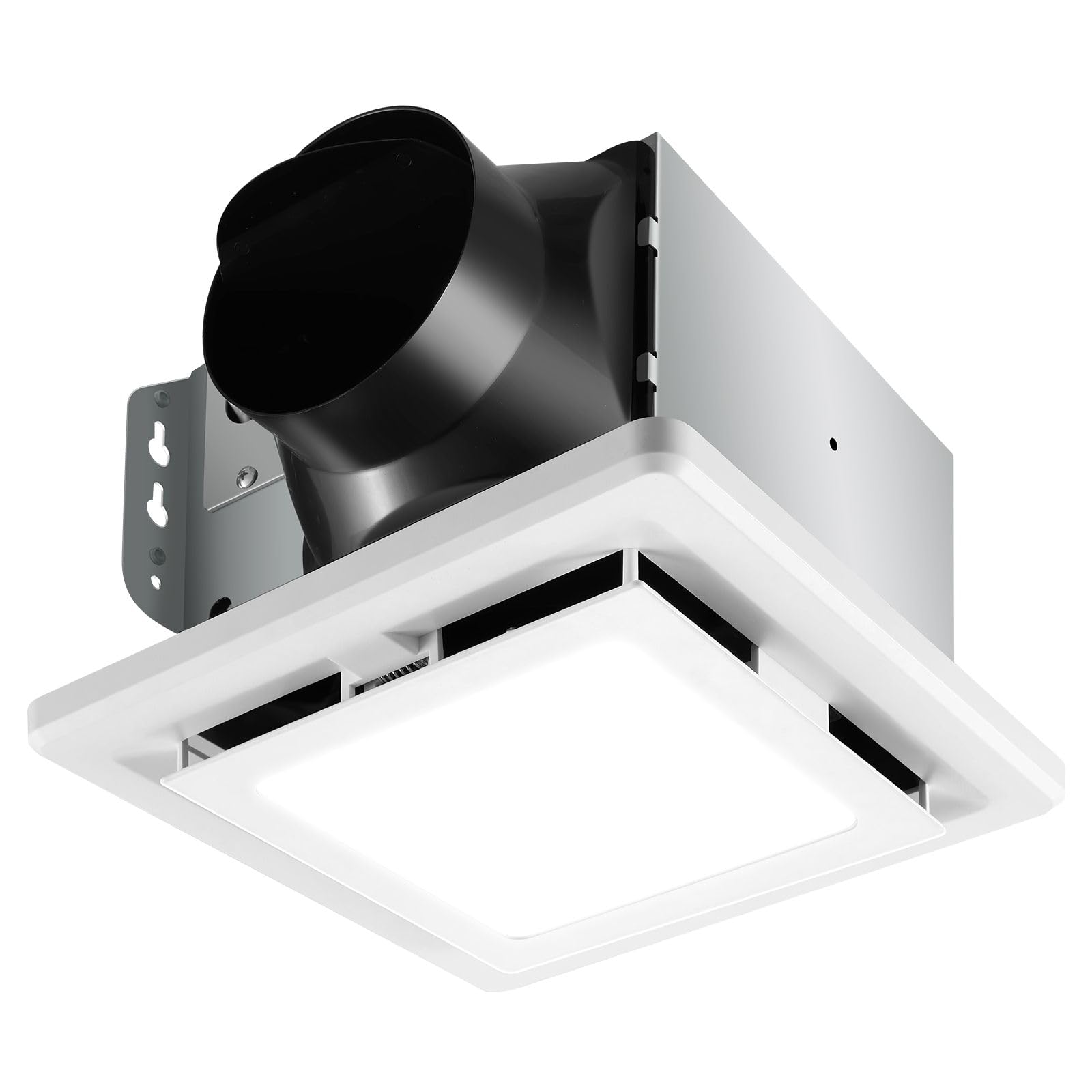 Joeaonz Bathroom Exhaust Fan With Light 110 Cfm Quiet 6500K 800Lm Household Ventilation Fan Light Combo, Energy Saving Ceiling M