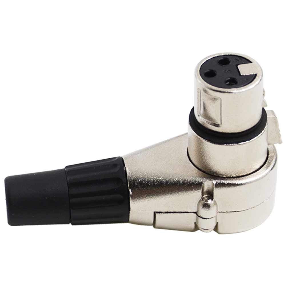 Bnkenx 2 Pack Of Adjustable Right Angle 3 Pin Xlr Female Connectors   Pro Audio Dj Band Xlr 7 Position Plugs 90 Degree Adjustabl