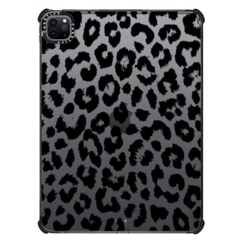 Casetify Impact Case For Ipad Pro 11'' (3Rd/4Th Gen)   Transparent Black Leopard Print   Clear Black