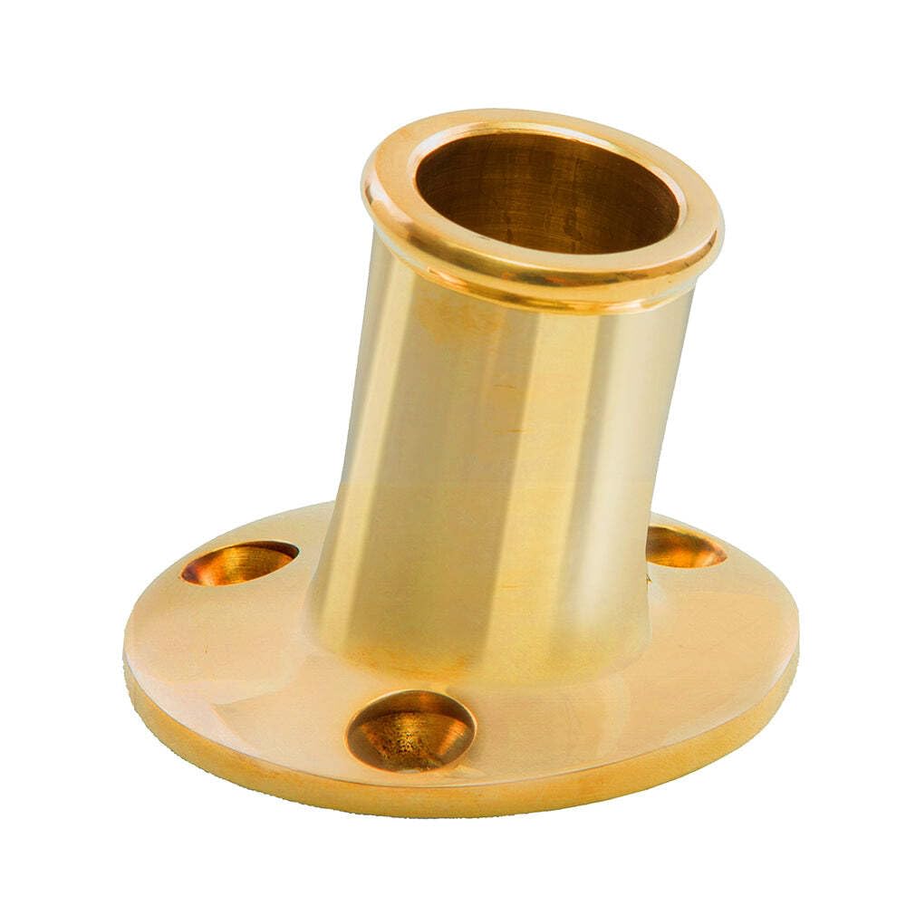 Whitecap Top-Mounted Flag Pole Socket Polished Brass - 3/4'' Id,WBAUVB09BBN6WSP