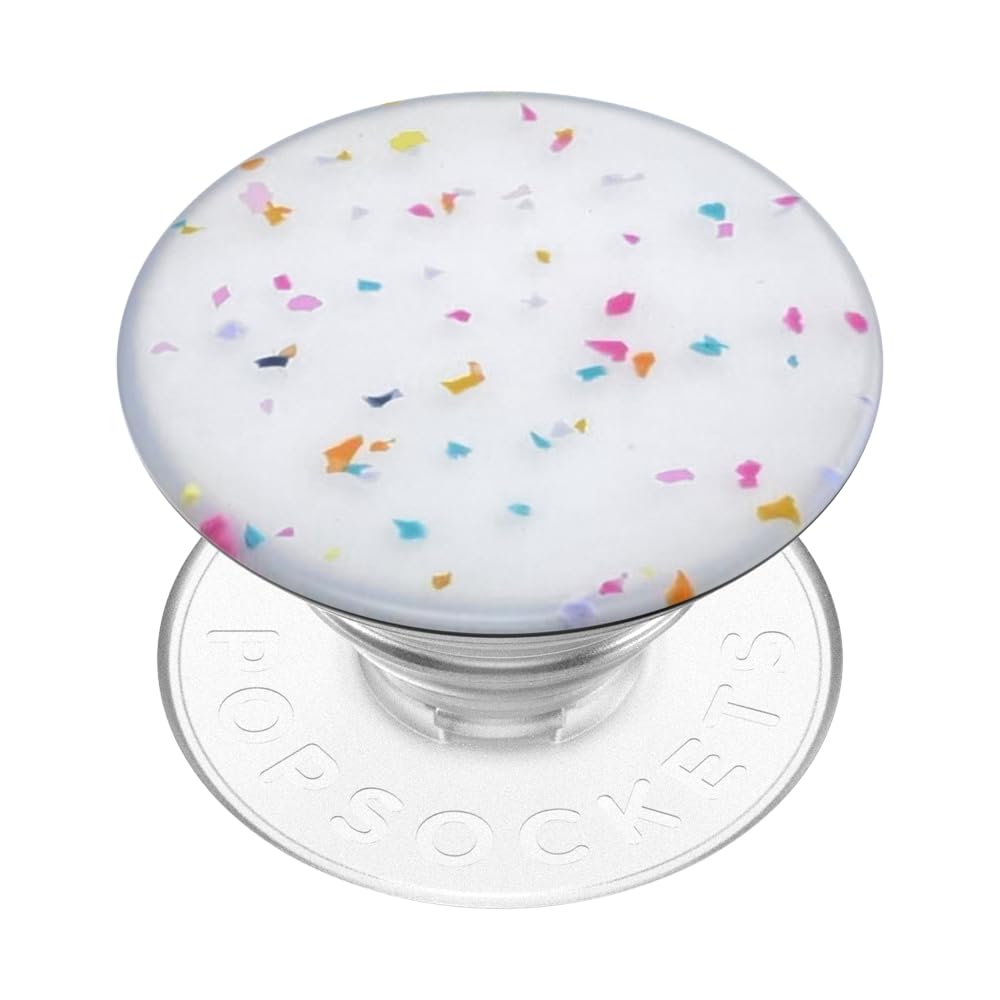 PopSockets Adhesive Phone Grip, Holder, Phone Stand, Rainbow - Circus Regrind White