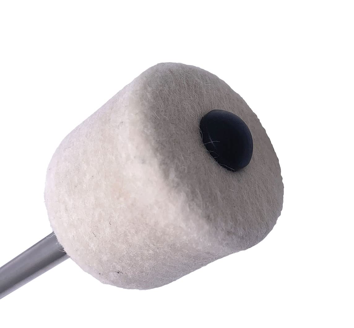 Jiayouy A Pair Of Bass Drum Mallets Timpani Mallet Felt Mallets Sticks With Stainless Steel Handle Percussion Marching Band Acce