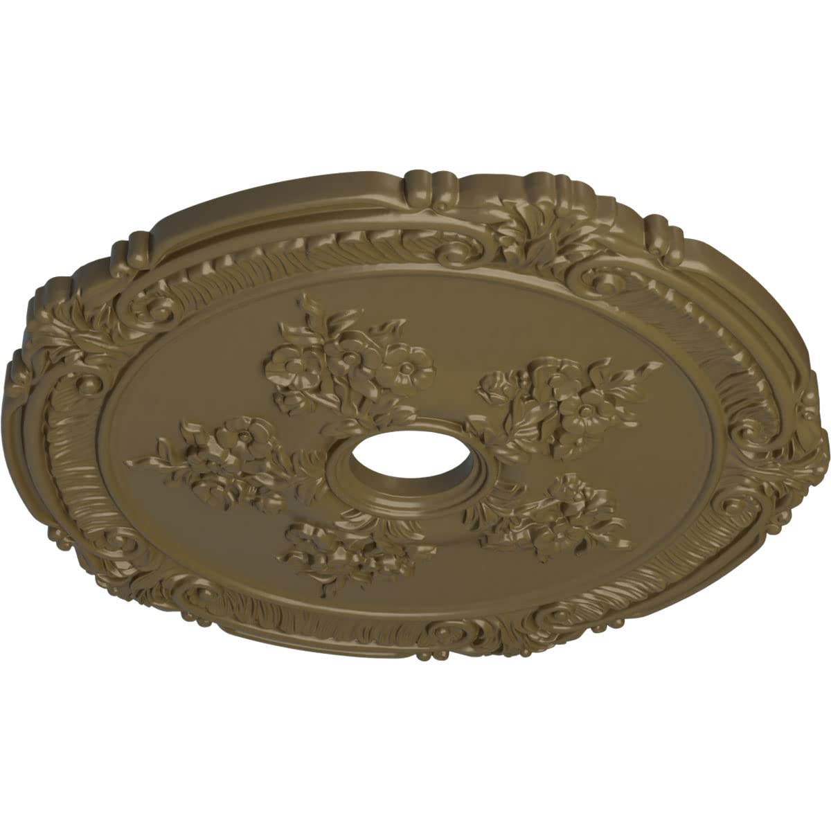 Ekena Millwork Cm26Atmmf Attica With Rose Ceiling Medallion, 26''Od X 3 3/4''Id X 1 1/2''P, Hand Painted Mississippi Mud