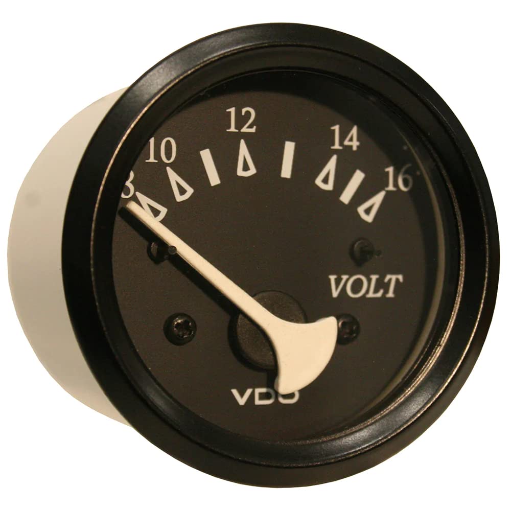 Vdo 332-11805 Cockpit Marine Black Voltmeter 8-16V - Black,WBAUVB01DFSJLG2