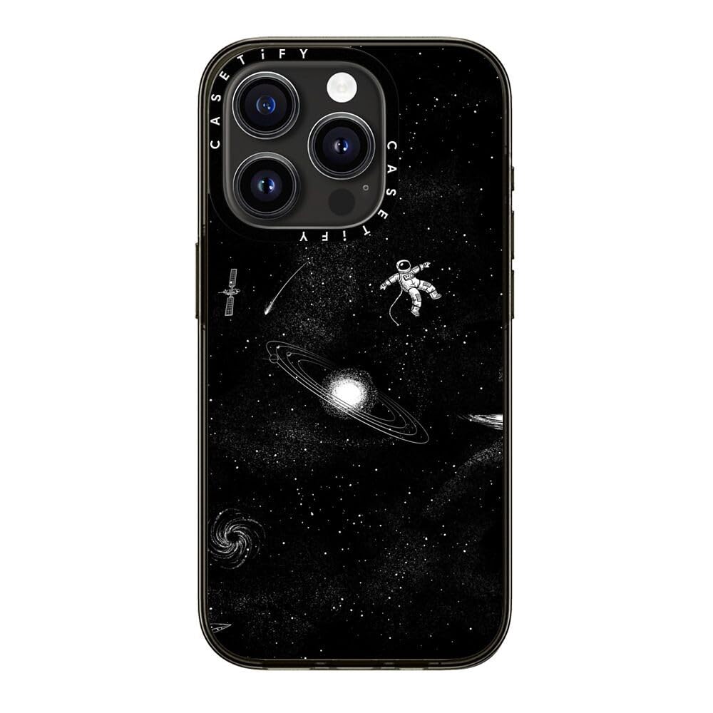 Casetify Compact Iphone 15 Pro Case [2X Military Grade Drop Tested / 4Ft Drop Protection]   Gravity 3.0   Clear Black