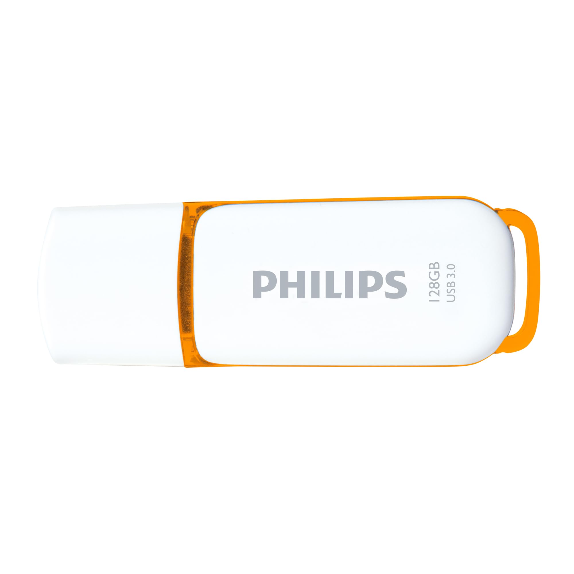 Philips High Speed 128 Gb Flash Drive, Snow Edition Usb 3.0   White/Orange, 100Mb/S