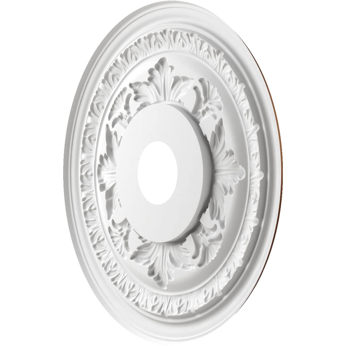 Ekena Millwork Cmp19Bacdc Baltimore Thermoformed Pvc Ceiling Medallion (Fits Canopies Up To 7 3/4), 19Od X 3 1/2Id X 1P, Metalli