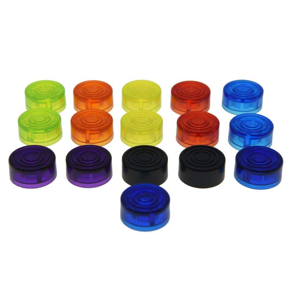 Dopro Guitar Effect Pedal Footswitch Toppers Effect Foot Nail Caps Pedal Protection Cap With Multi Colors 16 Pack
