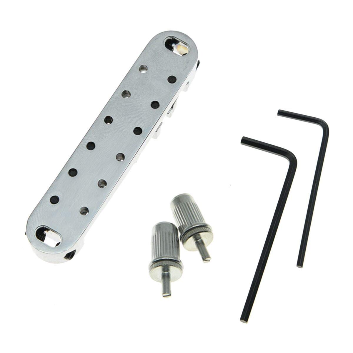 Chrome Lp Electric Guitar Tune O Matic Roller Saddle Bridge For Les Paul Sg