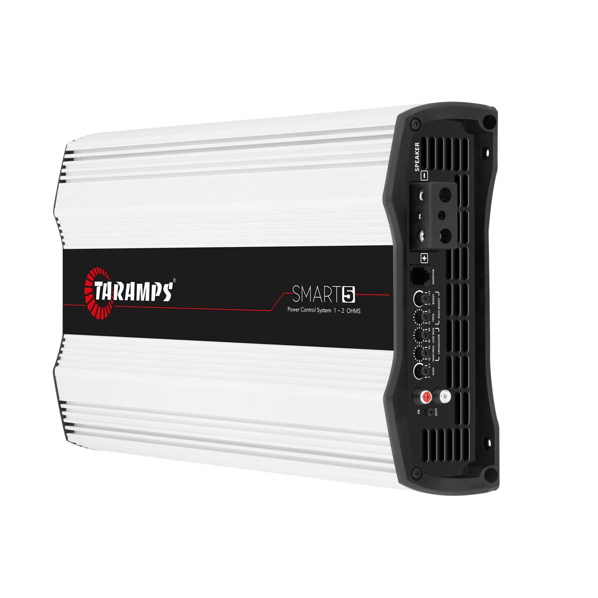 Taramps Smart 5 Class D Amplifier 5000 Watts Rms Multi Impedance 1 ~ 2 Ohms Power Control System, Monoblock 1 Channel Car Audio,