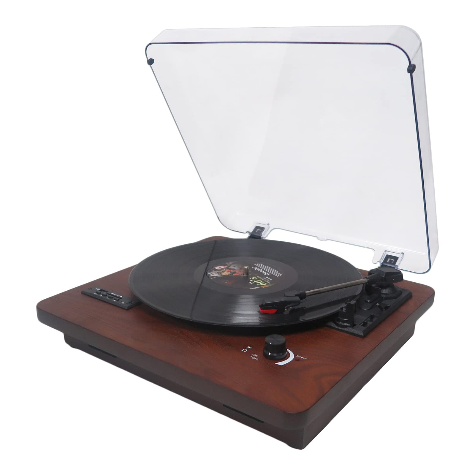 Bluetooth Record Player, 3 Speed Turntable With Built In Speakers, Supports Bluetooth Input & Output, Usb/Sd Playback And Record