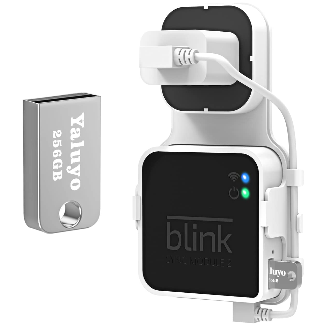 256Gb Usb Flash Drive And Blink Sync Module 2 Mount, Save Space And Easy Mount Bracket For Blink Outdoor Indoor Security Camera 