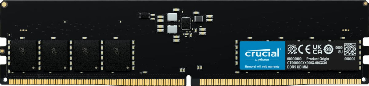 Crucial Ram 16Gb Ddr5 4800Mhz Cl40 Desktop Memory Ct16G48C40U5