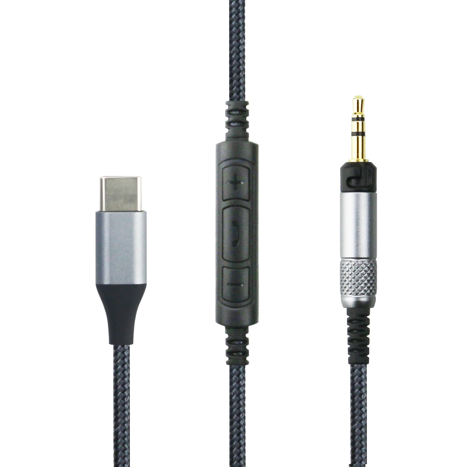 NewFantasia USB C Audio Cable Compatible with Sennheiser HD598 HD598SE HD560s HD598Cs HD599 HD579 Headphone, Remote Volume Mic C