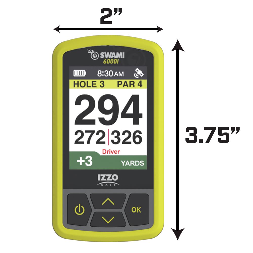 Izzo Swami 6000 Handheld Golf Gps Water Resistant Color Display With 38,000 Course Maps & Scorekeeper