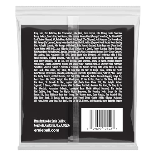 Ernie Ball Regular Slinky Stainless Steel Bass Guitar Strings, 50 105 Gauge (P02842)