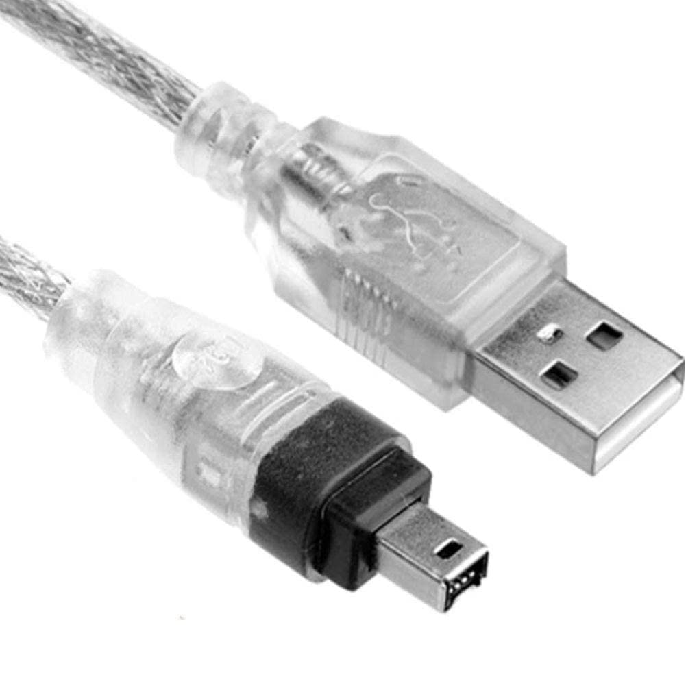 Defomery Usb 2.0 Male To Firewire Ieee 1394 4 Pin Male Ilink Adapter Cord Cable For Sony Dcr Trv75E Dv