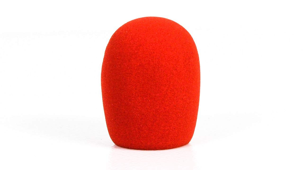 Telex 379 2 Red Foam Windscreen Pop Filter For Re16, Re50, N/D967, 767A, 367S, 267A, Re410 And Re510