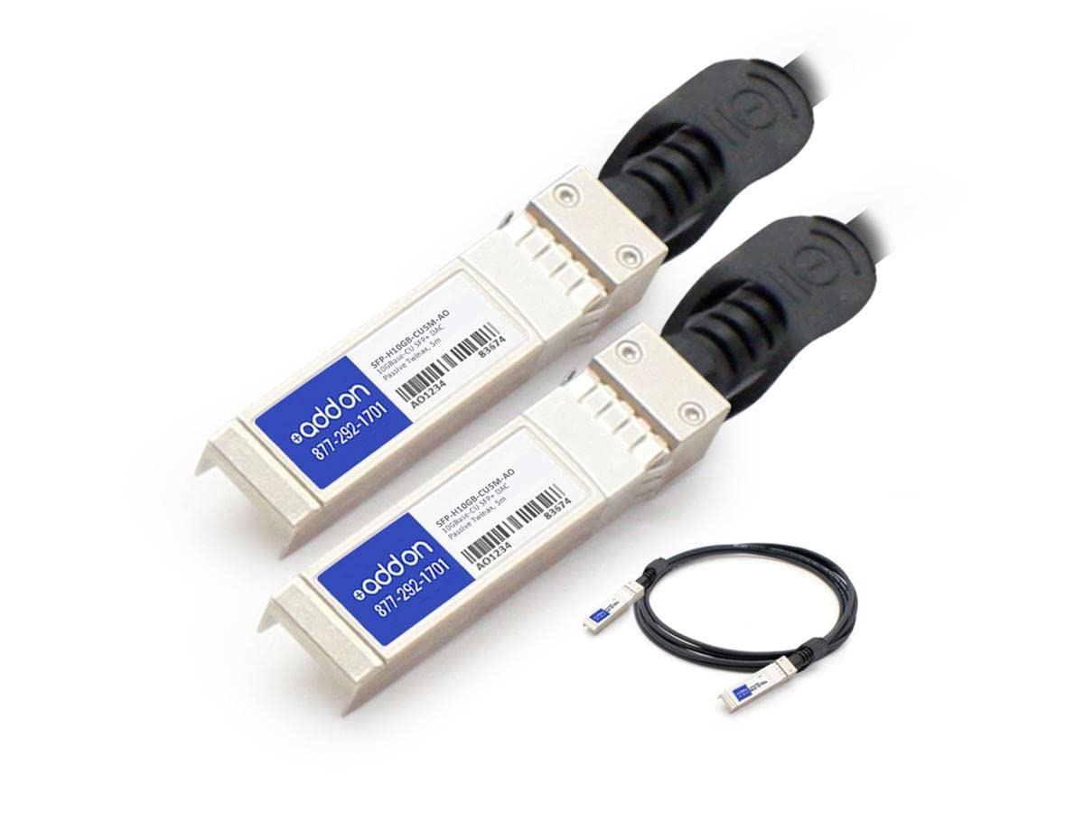 AddOn Cisco SFP-H10GB-CU5M Compatible TAA Compliant 10GBase-CU SFP+ to SFP+ Direct Attach Cable (Passive Twinax, 5m)
