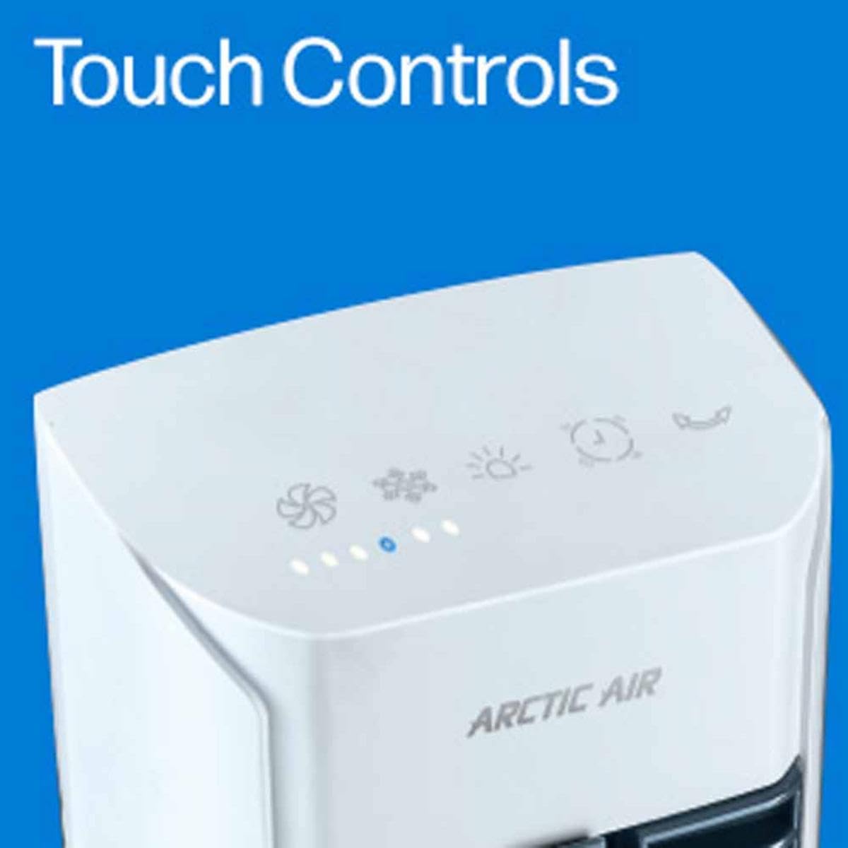 Arctic Air Tower+ Indoor Evaporative Cooler With Oscillating And Quiet Fan Function, Auto Off Timer, 4 Fan Speeds, Led Night Lig