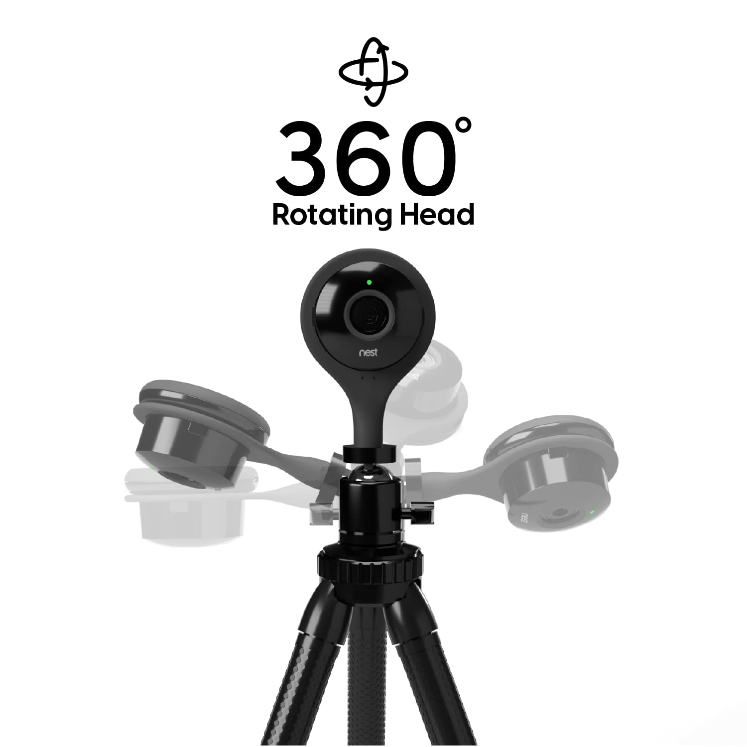 Talkworks Tripod Stand With Flexible Posable Legs-Compatible With Nest Camera-Multi-Purpose Mount Travel Tripod With 1/8 Screw M