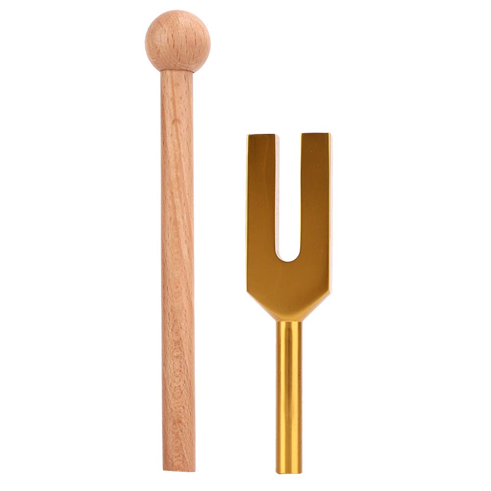 4096 Hz Tuning Forks Set, Gold Aluminum Tuning Fork Sound Healing Therapy Medical Tool With Wooden Hammer For Dna Repair, Reliev