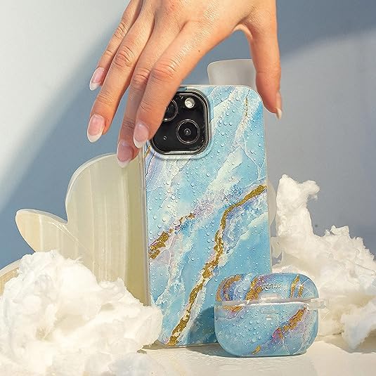 Sonix Case For Iphone 15, 14, 13 | Compatible With Magsafe | 10Ft Drop Tested | Ice Blue Marble