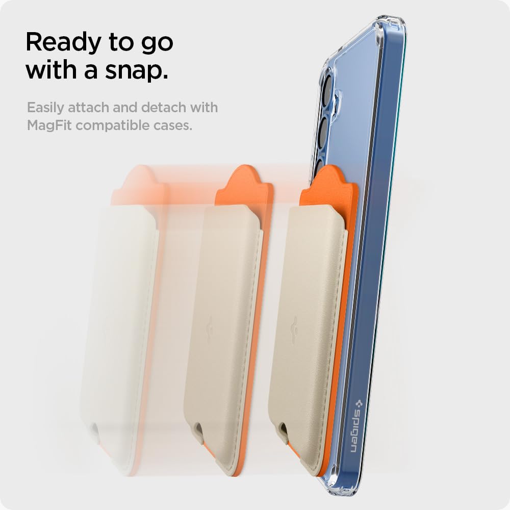 Spigen Nano Pop Magnetic Wallet Card Holder (Magfit) Designed For Galaxy S25 Plus, Ultra, Edge & S24 Series Magnetic Case Only A