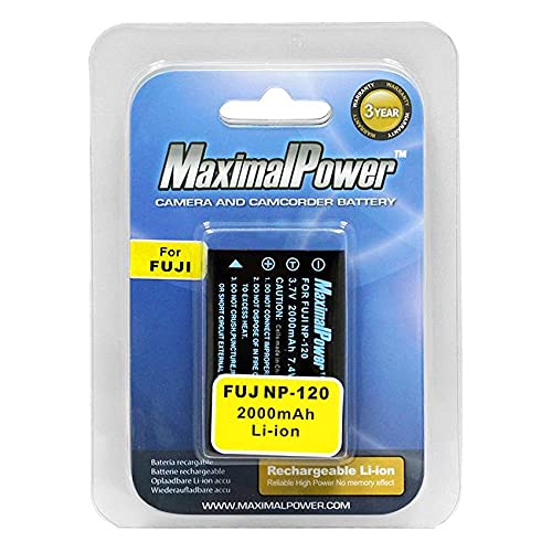 Maximalpower Camera Battery (3 Pack) For Pentax D Li7 Fuji Np 120 Optio 450 550 555 750 750Z Mx Mx4