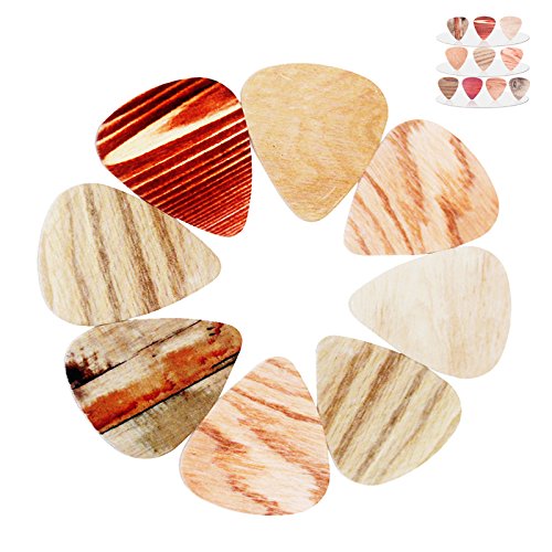 Futaba Wood Grain Guitar Picks  Thin  0.46Mm