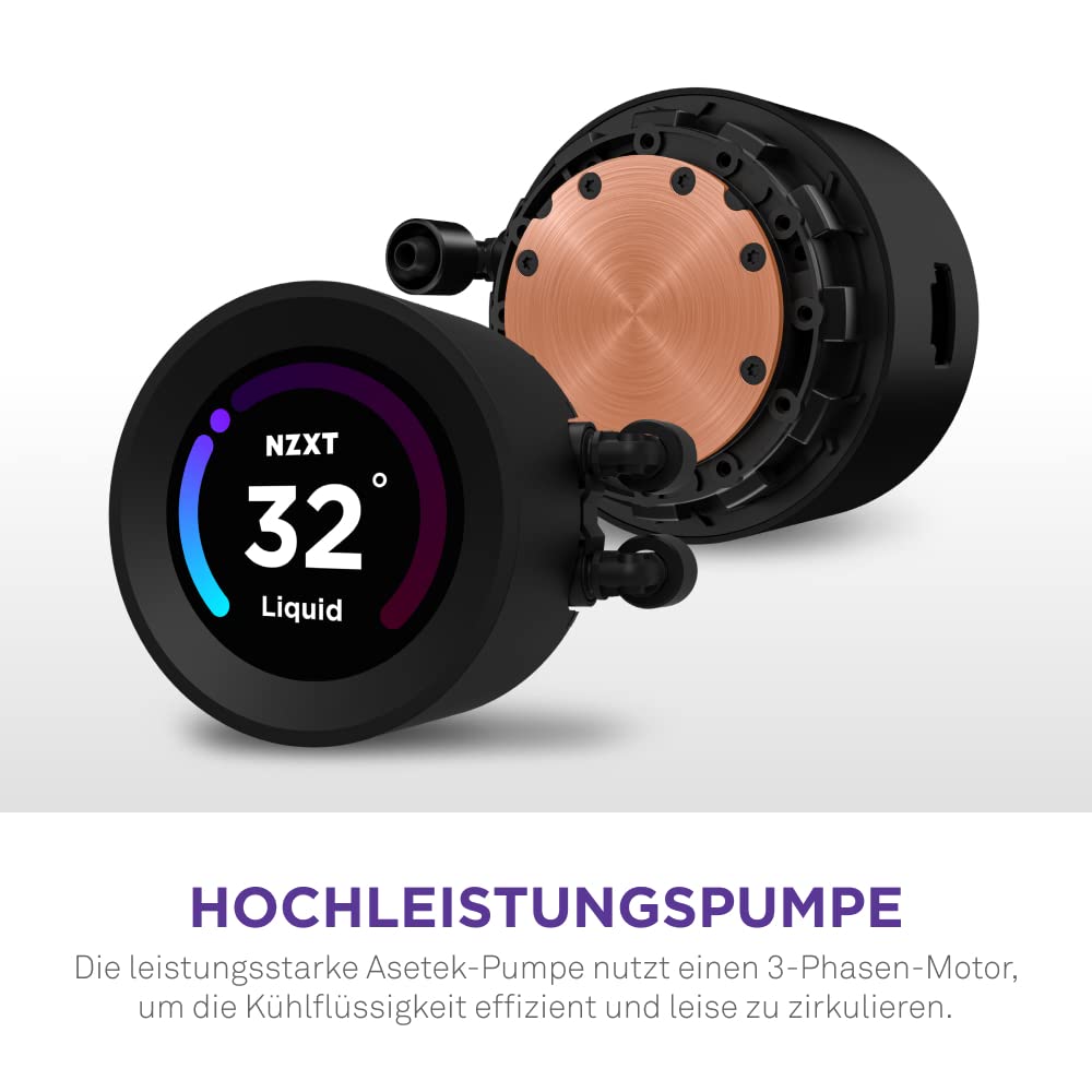 Nzxt Kraken Elite 280 280Mm Aio Cpu Liquid Cooler   Customizable 2.36'''' Wide Angle Lcd Display For Gifs, Images, Performance M