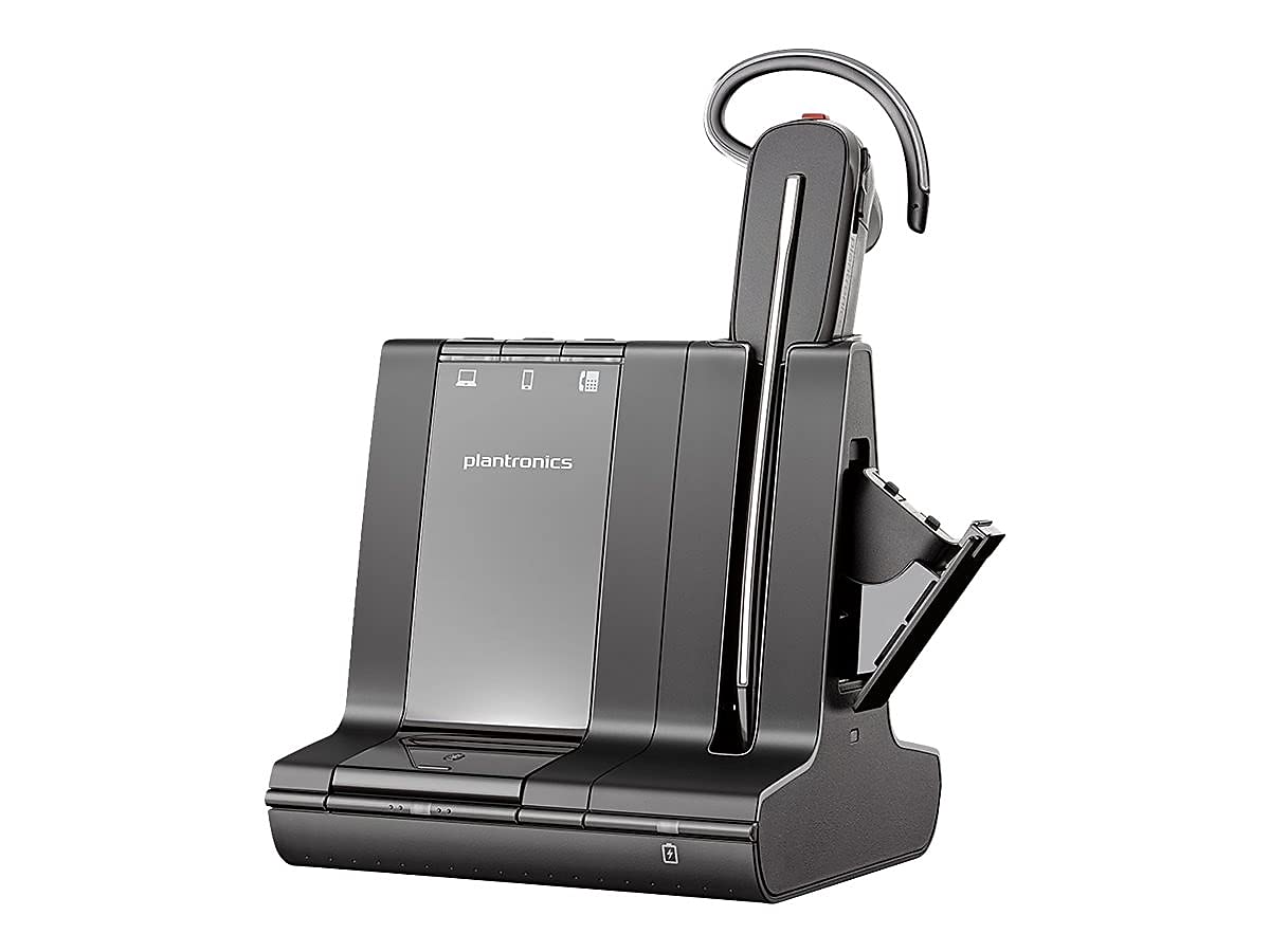 Poly Savi S8245 M Office Series Monaural Convertible Headset, Microsoft Version, Black