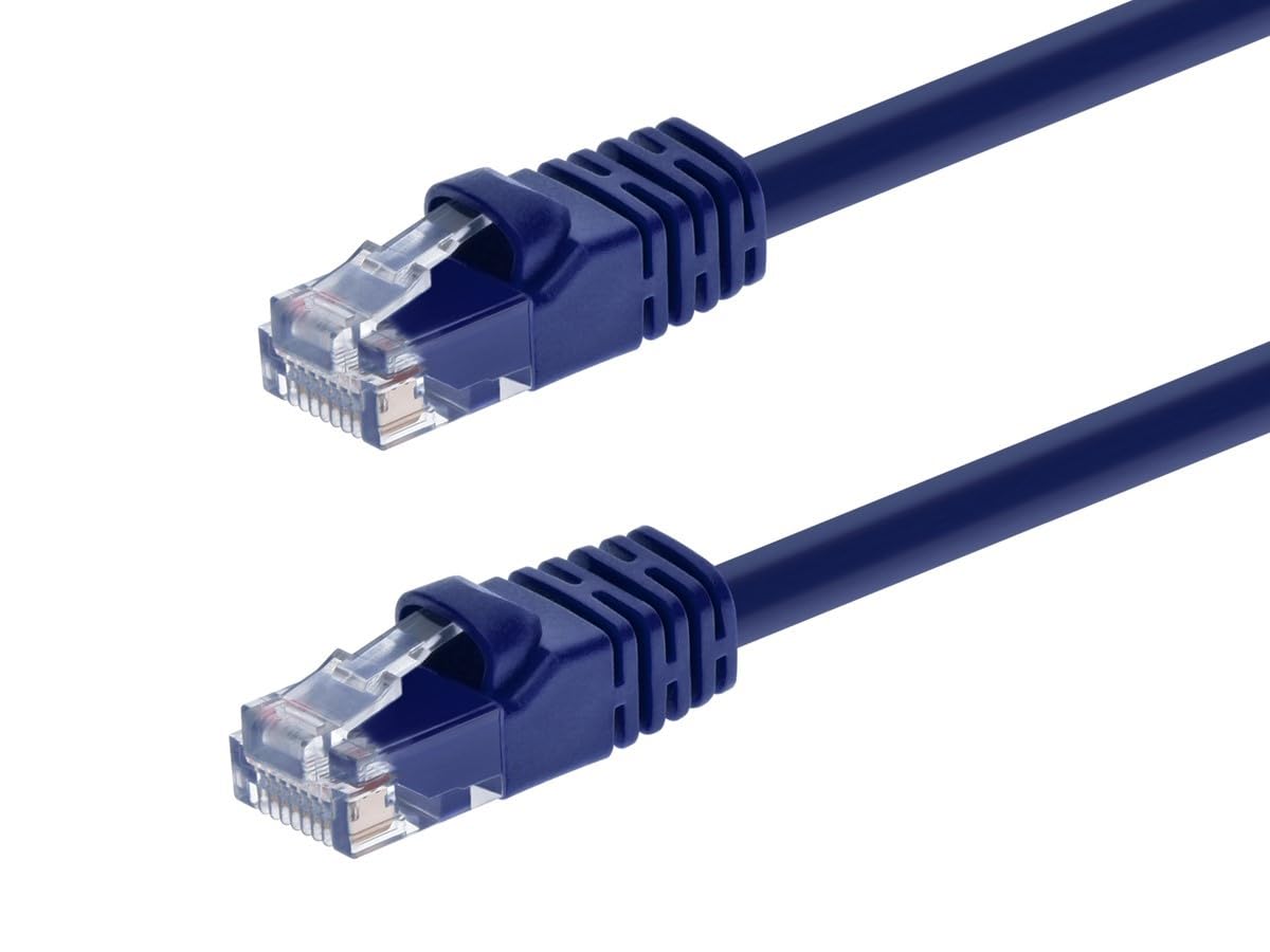Monoprice Cat6 Ethernet Patch Cable   Snagless Rj45, Pure Bare Copper, 550Mhz, Utp, 24Awg, 1 Feet, Purple   Fullboot Series