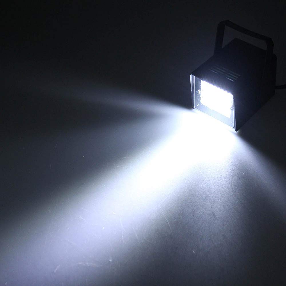 Mini White Strobe Stage Light With Super Bright 24 Leds Adjustable Speed Flash Party Lighting Dance Lights Best For Home Room Pa